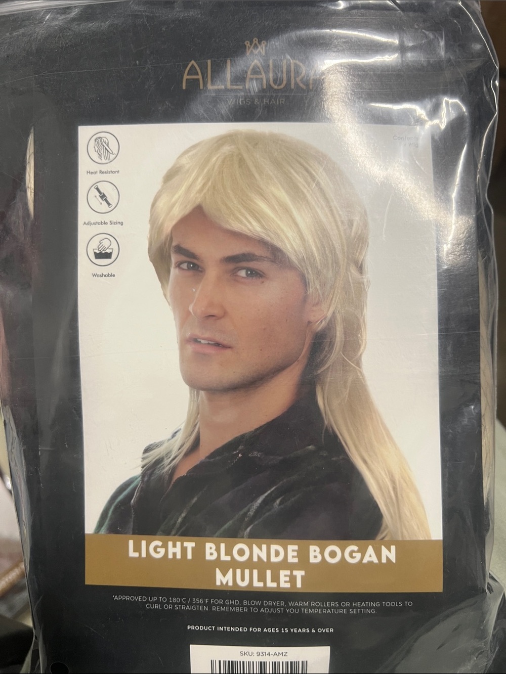 NWT Allauré Light Blonde Bogan Mullet Wig